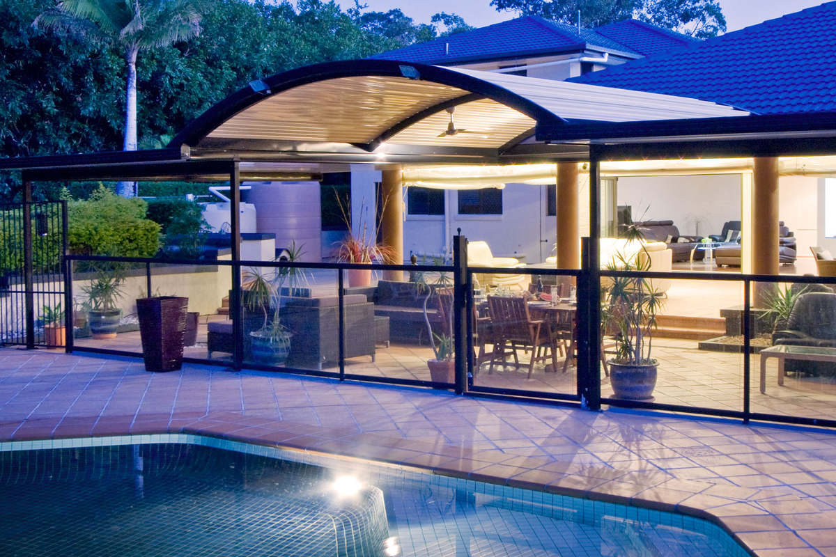 Curved roof alfresco verandah